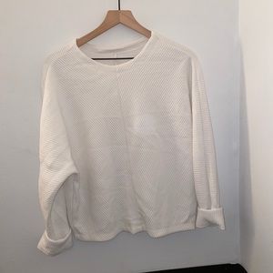 white ribbed long sleeve